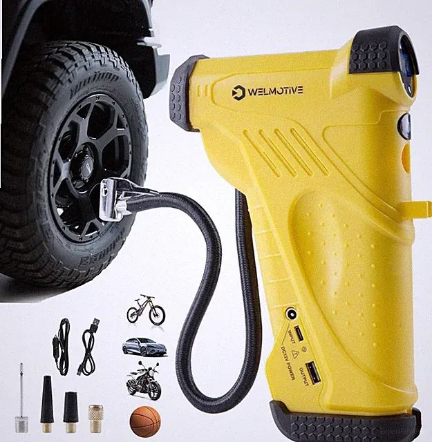 12V Cordless Tire Inflator with LCD Display 150PSI High Pressure Air Compressor