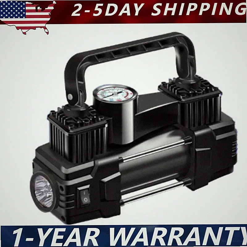 Car Tire Inflator Electric Pump Air Compressor Auto Heavy Duty Portable 12V US