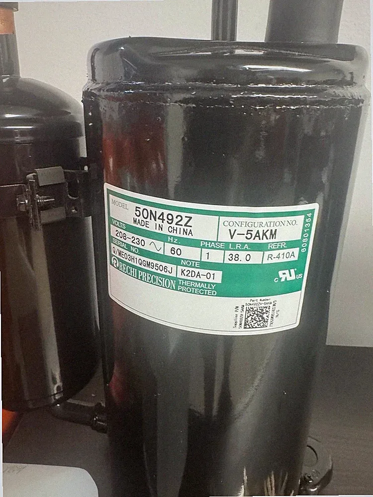 NEW Rechi 50N492Z Rotary Compressor R410A 208-230V 1PH 2 TON ~19,300 BTU HVAC