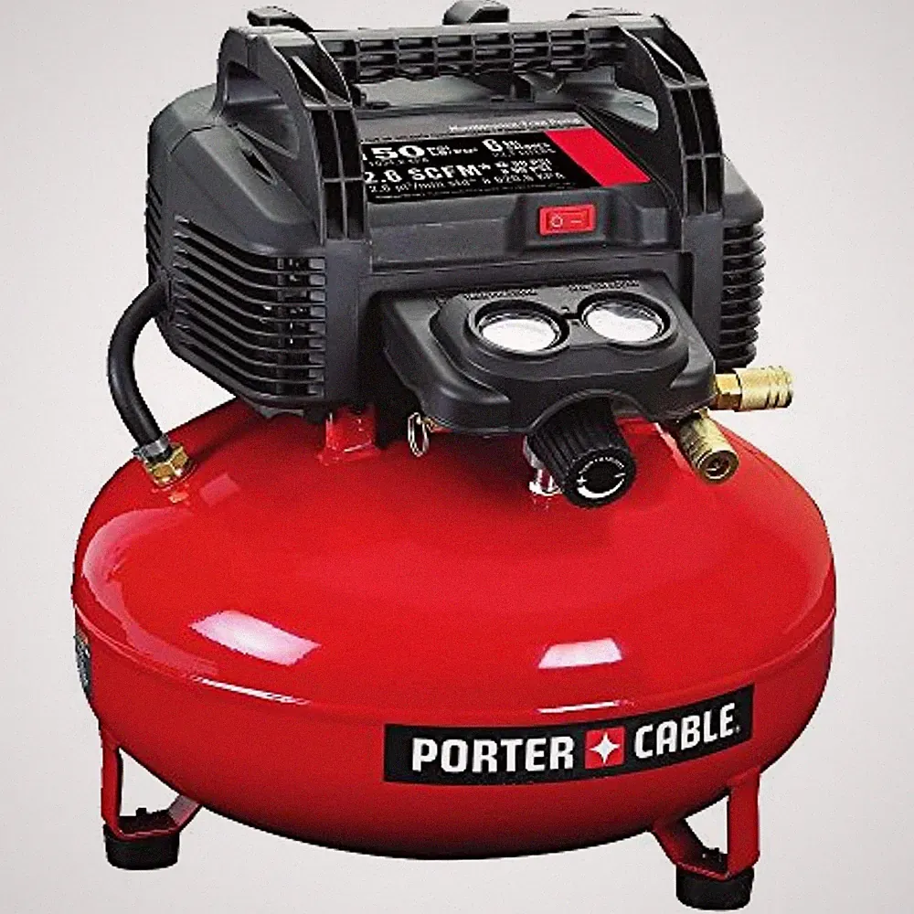PORTER-CABLE Air Compressor, 6-Gallon, Pancake, Oil-Free (C2002)